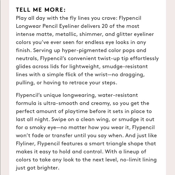 💗FLYPENCIL LONGWEAR PENCIL EYELINER Cuz im Black - Picture 10 of 11